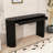 Elegant Entryway Table with Arched Legs, Striped Detailing and Hidden Storage Drawers-1209124487