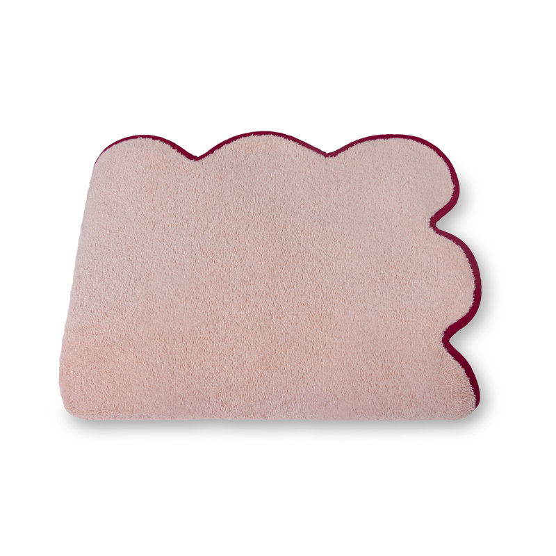 Charish Scalloped Bath Towel, Pink