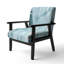 Fauteuil d'appoint rembourré «Heidelind - Blue Modern Water I»