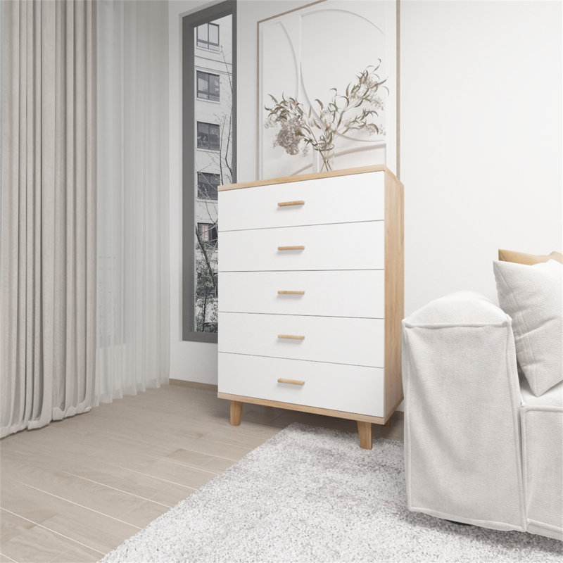 Commode décorative 5 tiroirs Margeaux