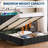 Queen Bed Frame with Lift Up Storage, Upholstered Velvet Bed with LED Lights & Power Outlets, Hydraulic Support, No Box Spring Needed, Black-2127325467-2127325466