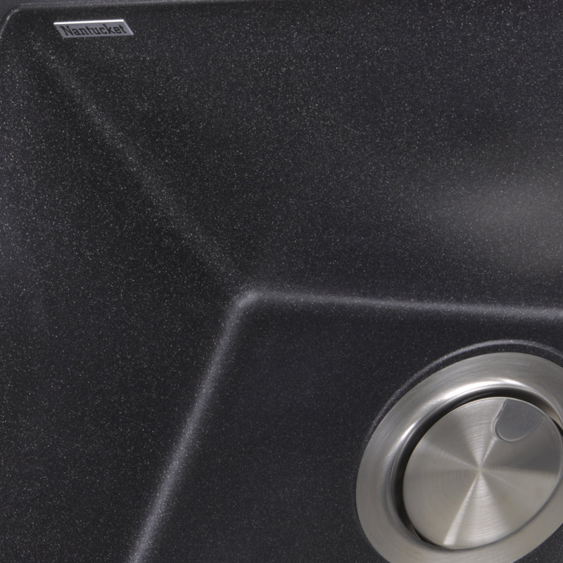 Plymouth 17'' L Single Basin Kitchen Sink, Black