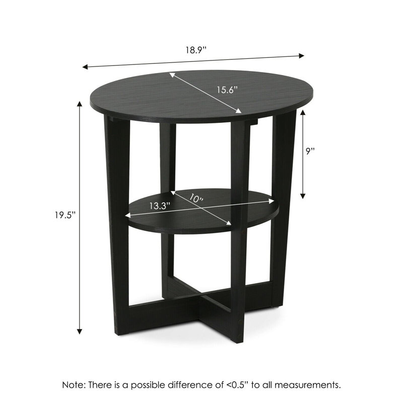 Table de bout ovale en noyer, Noyer