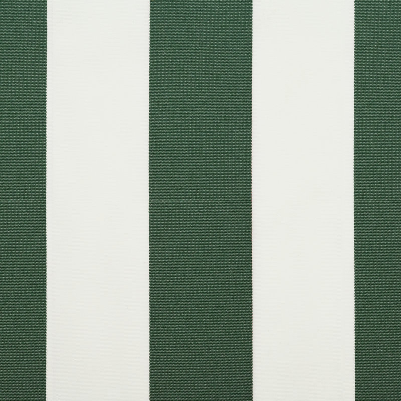 Longshore Tides Retractable Patio Awning, Green/White Striped, 400 cm W x 350 cm D