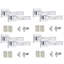 4 Pairs Modern Nova Premium Design Door Handles on Square Rose