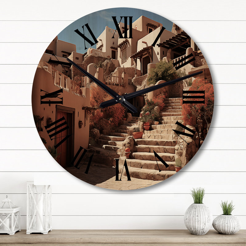 Horloge murale en bois massif Alkurhah, Grand