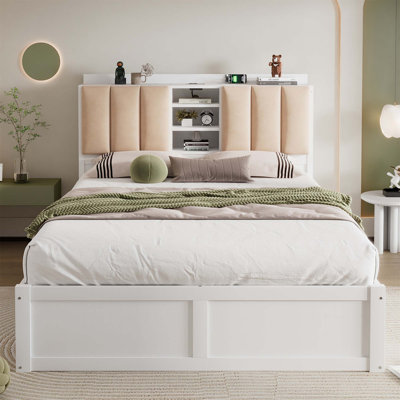 Slatedale Wood Platform Bed With Storage Headboard And 4 Drawers -  Latitude RunÂ®, 31BB1B872F8B4FE9A04221FD96A8F202