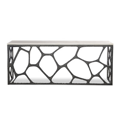 Zane 80'' W Marble Console Table