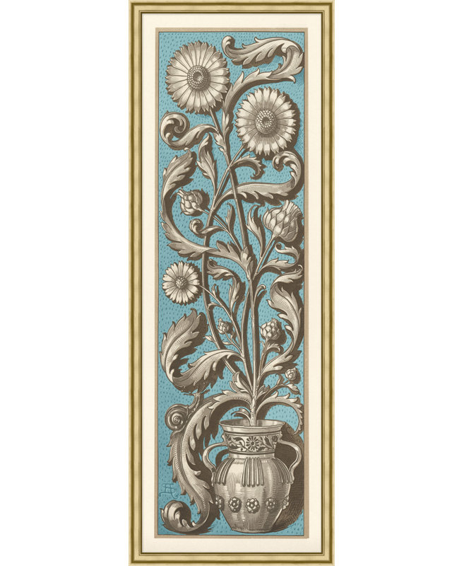 Blue Floral Motif 1 Print