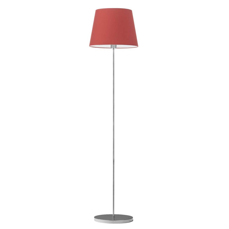 Artimus 162.5cm Traditional Floor Lamp, Red, Silver