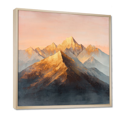 «Ginel Golden Light On The Rose Crystal Peaks IV - montagnes», art mural