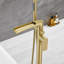 Robinet de baignoire autoportant moderne 37,48 "avec douche à main, robinet de baignoire fixé au sol-129414751