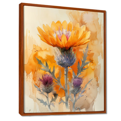 «Morning Summer Yellow Thistle I - Thistle», art mural