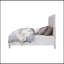 Grand lit Katia en lin gris clair, gris rustique et blanc vieilli-1843079414