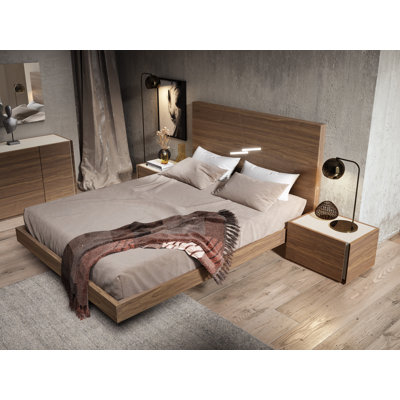 Lit plateforme en bois massif Mcginty