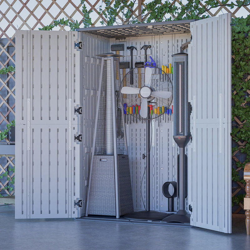 Rust Proof Resin Garden Equipment Storage - Weatherproof