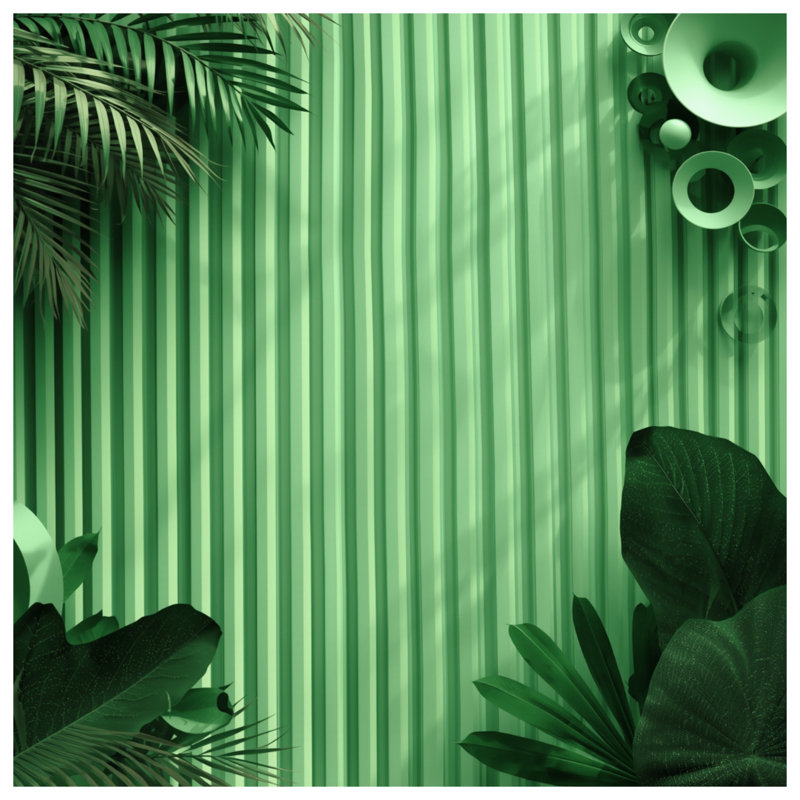 Coussins décoratifs vert à rayures verticales, 26 x 26 inches