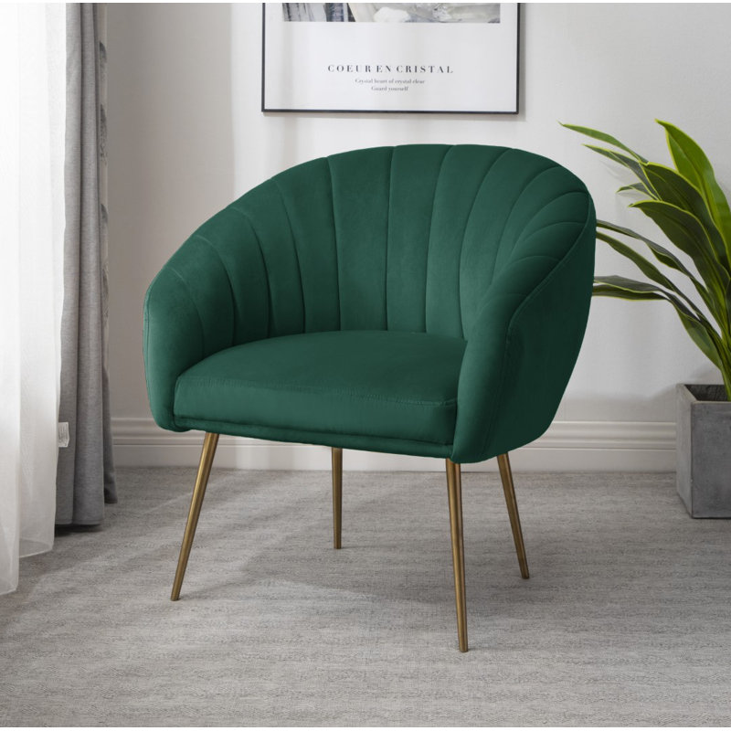Jaylynn Upholstered Accent Chair, Green