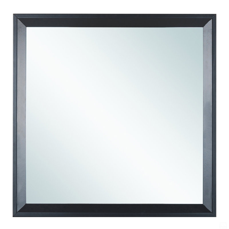 Rectangular Mirror, Vertical, Black