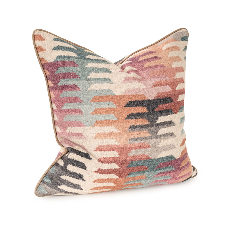 Oreiller rembourré en poly Navajo Multi 20 x 20, Carré 20 po, Polyester