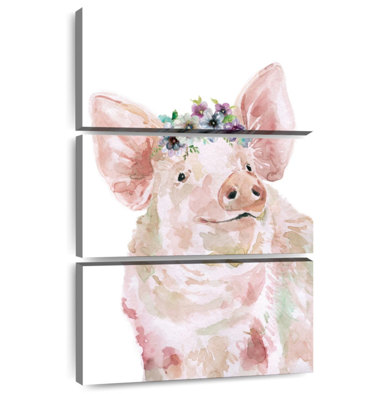 Brampt Flower Crown Pig, 32" H x 20" W