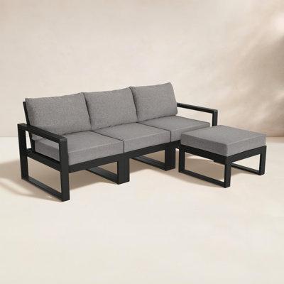 POLYWOOD EDGE Modular Deep Seating Set with Ottoman by POLYWOOD