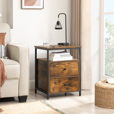 Agit 45 cm W Steel Bedside Table