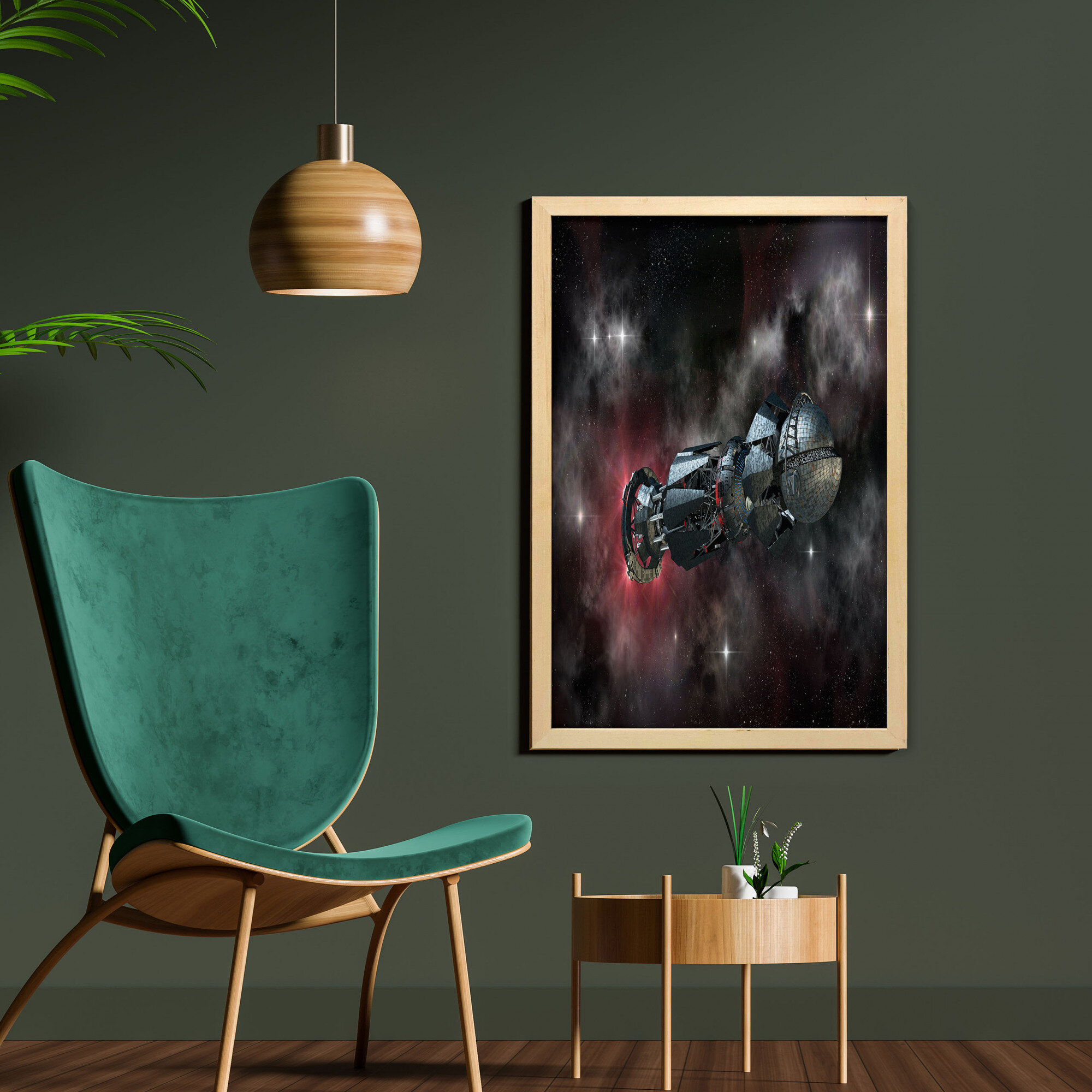 Bless international Spaceship In Interstellar Travel On A Galactic  Starfield Alien Fantasy Science Fiction Single Picture Frame Print  Wayfair Canada
