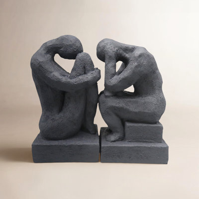 Wella Polyresin Thinking Man Bookends