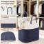 Panier à linge en corde de coton tissé, organisateur de rangement pliable et respirant pour vêtements, jouets et couvertures-1307448790