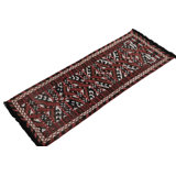 Tribal Runner In Red, Black And White Geometric Pattern By Rug & Kilim