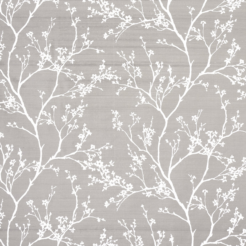 Tissu en soie Twiggy, Étain