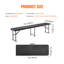 Banc portatif pliable 6 pi avec finition grain de bois - Pique-nique et siège de camping extérieur robustes
