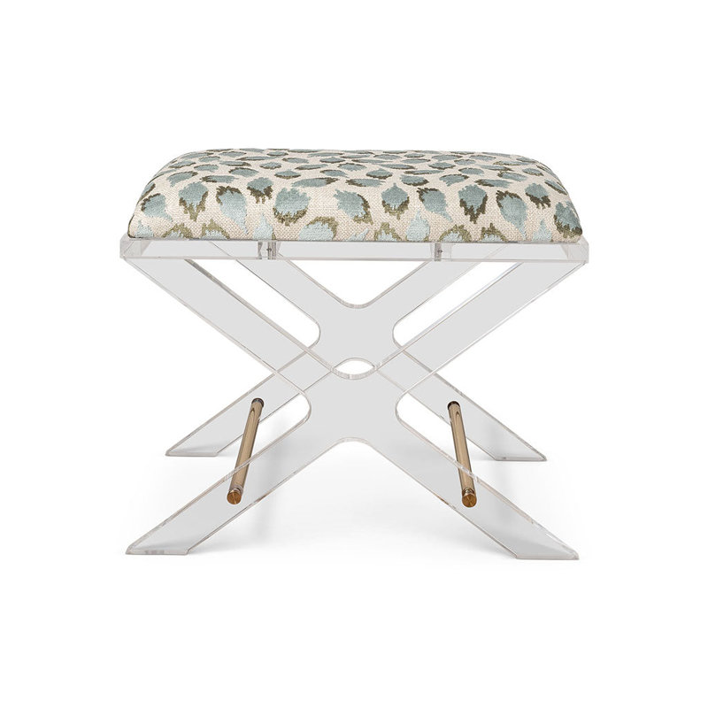 Delano Ocelot Bench, Ocelot Celadon, Gold
