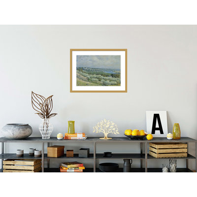 «The Terrace at Saint-Germain Spring» par Alfred Sisley, impression giclée encadrée