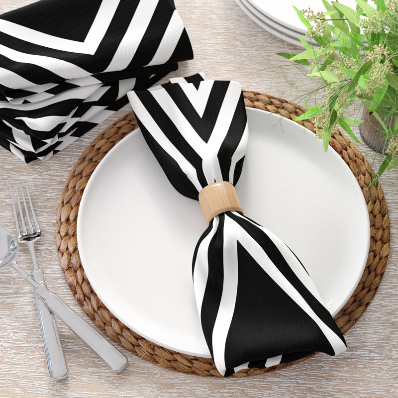 Valen Napkins, 18"W x 18"L, Navy Blue