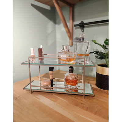 Poland Metal 2 Compartment Cosmetic Organiser