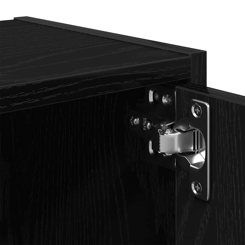 Shanetra 40cm W Bookcase, (2 Shelves) 52cmH x 40cmW x 24cmD, Black Oak