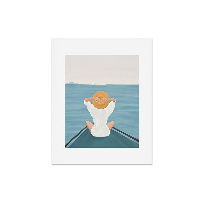 «Flow Line Summer Holiday I», reproduction d'art - sans cadre, H 20 po x l 16 po
