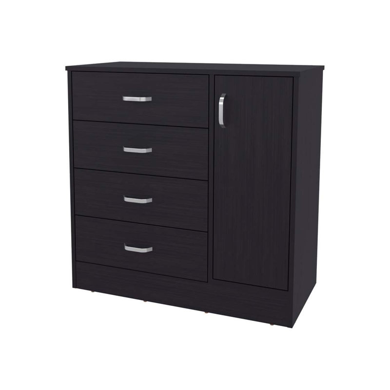 Commode 4 tiroirs avec armoire latérale Wenge