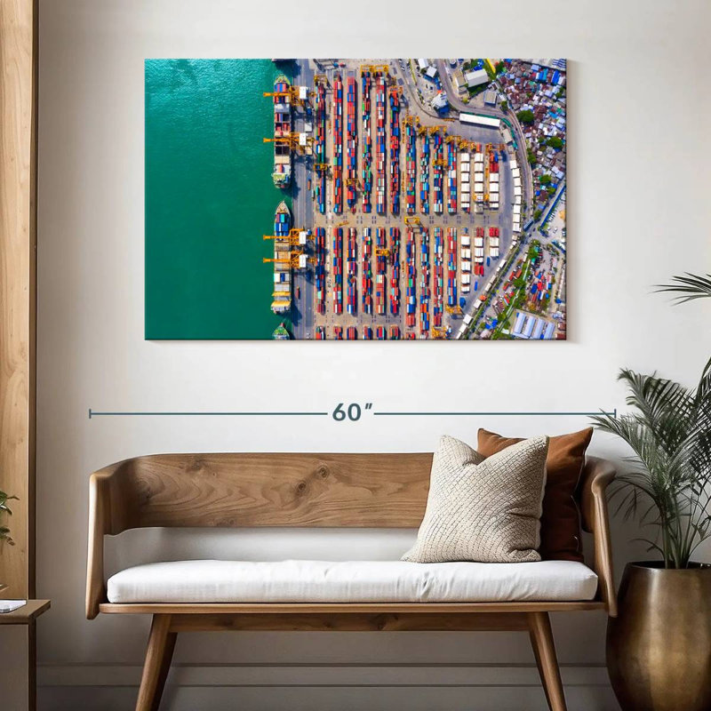Mehar Container Port, 32" H x 48" W