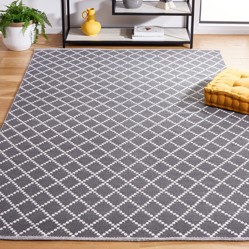 Breckenridge Flat Weave Cotton Geometric Rug, Rectangle 5' x 8'