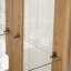 Vitrine 2 portes avec portes en verre trempé, armoires de terrasse avec panneau arrière en miroir et tablettes réglables, vitrine éclairée pour la maison, ampoule de bureau incluse-125126755