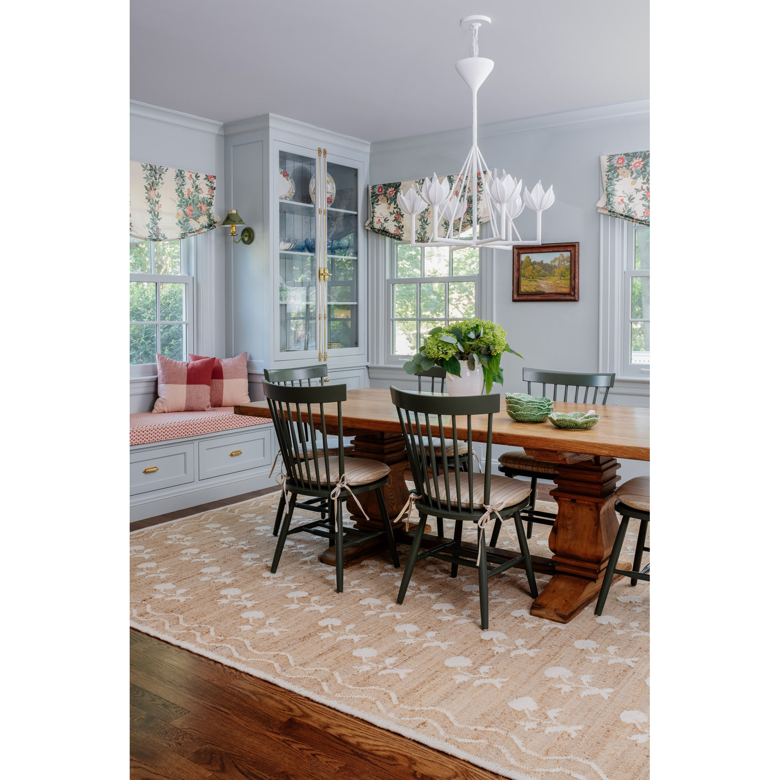 Erin Gates by Momeni Orchard Leaning Flower Jute and Wool Hand Woven Ivory Area Rug, Rectangle 9' x 12'