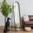 Distressed Gold Metal Oval Full Length Floor Mirror