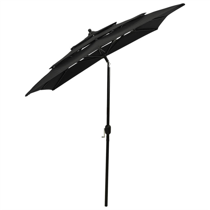 Juelz 200cm Market Parasol, Black