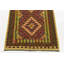 Tapis de zone en laine 3 pi 3 po x 5 pi 2 po one-of-kind noué la red Doorfield