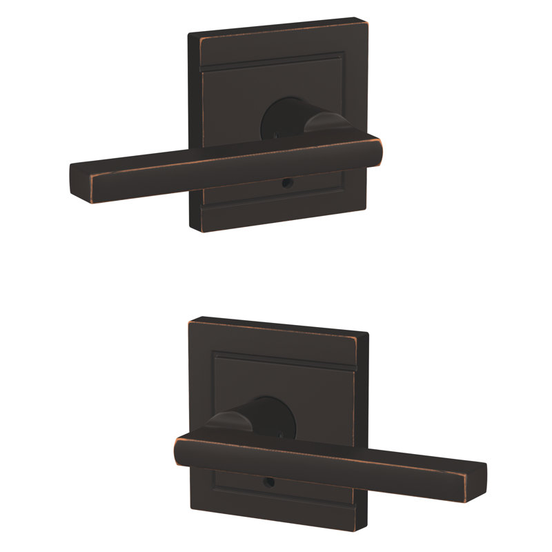 Custom Latitude Non-Turning Lever with Upland Trim, Aged Bronze