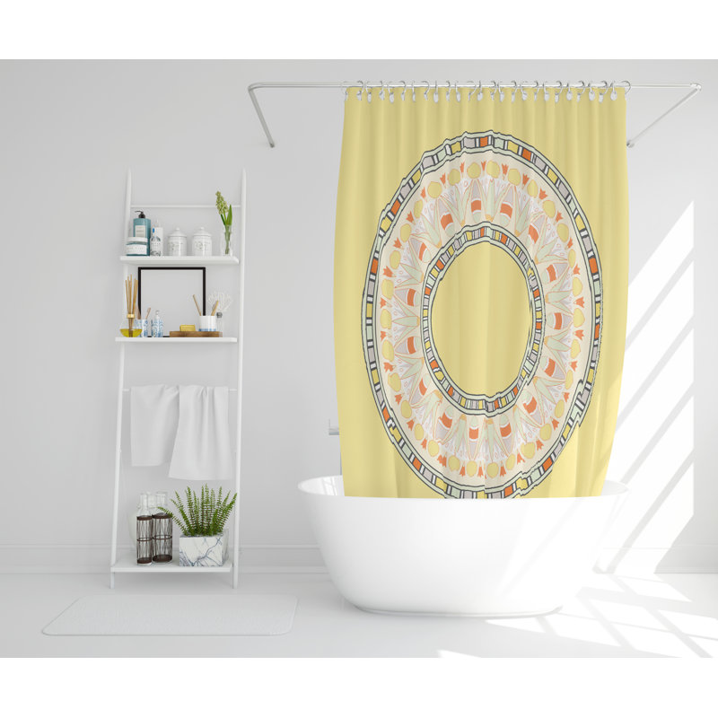 Rosten Polyester Shower Curtain Set, 177cm H x 177cm W