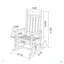 Ensemble de chaises berçantes toutes saisons avec table d'appoint, ensemble de chaises berçantes 3 pièces à texture de bois (comprend 2 chaises berçantes et 1 table)-505683133